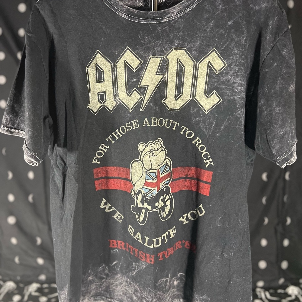 AC/DC Vintage Black Short Sleeve Graphic Tee